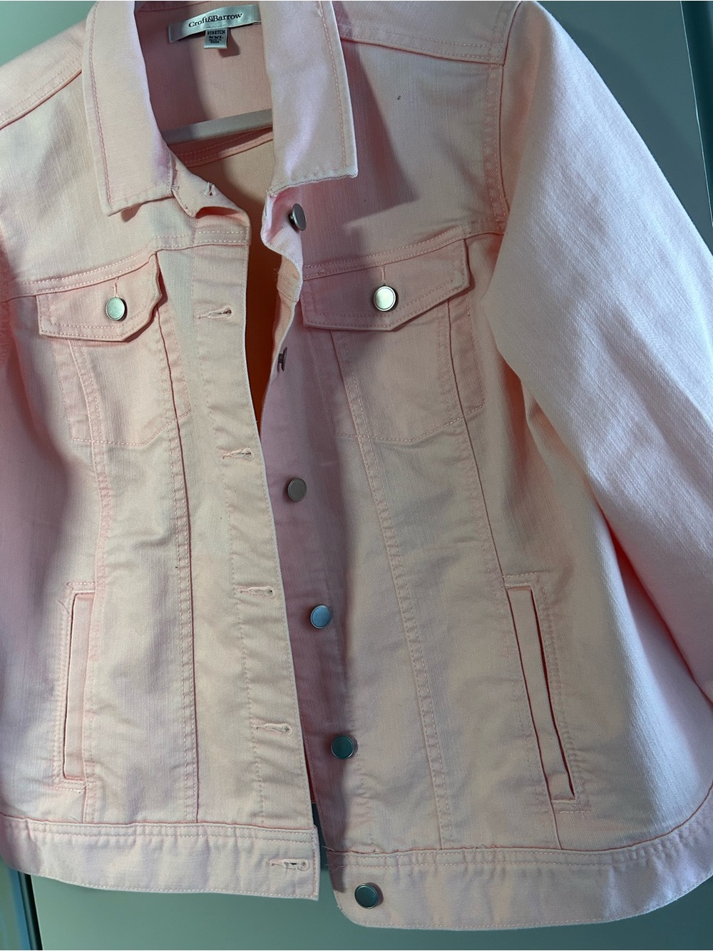 croft & barrow Light Pink Denim Jacket